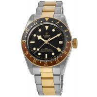 Réplique Montre pour homme Tudor Black Bay GMT S&G avec cadran noir en acier et or jaune M79833MN-0001