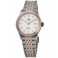 Réplique Montre pour femme Tudor 1926 28 mm avec cadran diamant blanc en acier bicolore M91351-0011