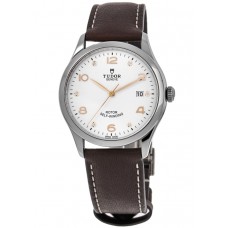 Réplique Montre pour homme Tudor 1926 39 mm avec cadran diamant blanc et bracelet en cuir M91550-0014