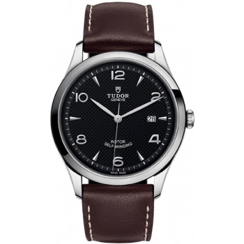 Réplique Montre pour homme Tudor 1926 41 mm avec cadran noir et bracelet en cuir M91650-0008