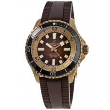 Réplique Montre Breitling Superocean Automatic 44 pour homme avec cadran marron et bracelet en caoutchouc N17376201Q1S1