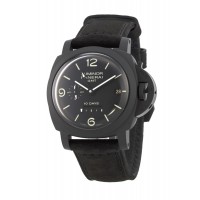 Réplique Montre Panerai Luminor 1950 10 Days Ceramica pour homme avec cadran noir et cuir noir PAM00335