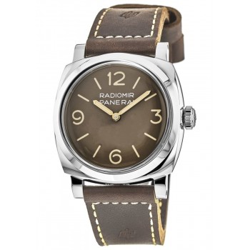 Réplique Montre Panerai Radiomir 1940 3 Days Acciaio 47 mm avec cadran marron et bracelet en cuir pour homme PAM00662