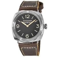 Réplique Panerai Radiomir 3 Days Special Edition 47MM Cadran noir Montre en cuir marron pour homme PAM00685