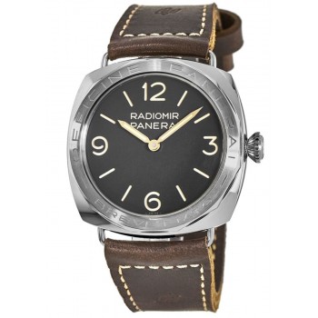 Réplique Panerai Radiomir 3 Days Special Edition 47MM Cadran noir Montre en cuir marron pour homme PAM00685