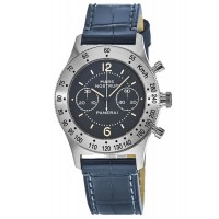 Réplique Montre Panerai Mare Nostrum Acciaio pour homme avec cadran chronographe bleu et bracelet en cuir PAM00716