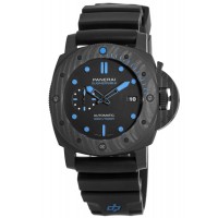 Réplique Panerai Submersible 42MM Carbotech? Montre pour homme avec cadran noir et bracelet en caoutchouc PAM00960