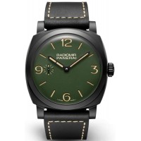 Réplique Montre Panerai Radiomir pour homme avec cadran vert et bracelet en cuir de 42 mm PAM00997