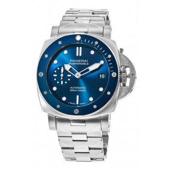 Réplique Montre Panerai Submersible Blu Notte automatique pour homme en acier avec cadran bleu PAM01068