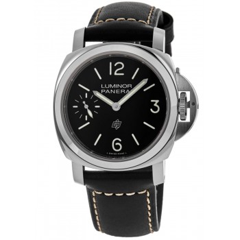 Réplique Montre Panerai Luminor pour homme avec cadran noir et bracelet en cuir PAM01084