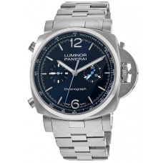 Réplique Montre Panerai Luminor Chrono Automatique 44 mm pour homme en acier avec cadran bleu PAM01110