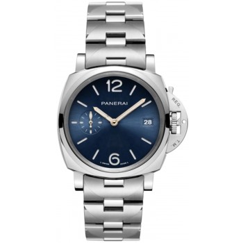 Réplique Montre Panerai Piccolo Due pour homme en acier avec cadran bleu PAM01123