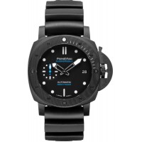 Réplique Montre Panerai Submersible pour homme avec cadran noir et bracelet en caoutchouc PAM01231