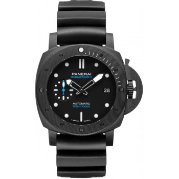 Réplique Montre Panerai Submersible pour homme avec cadran noir et bracelet en caoutchouc PAM01231