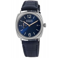 Réplique Montre Panerai Radiomir Quaranta pour homme avec cadran bleu et bracelet en cuir PAM01293