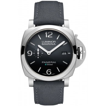 Réplique Montre Panerai Luminor Marina pour homme avec cadran gris et bracelet en tissu PAM01358