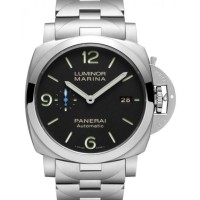 Réplique Montre Panerai Luminor Marina 3 Days pour homme avec cadran noir en acier PAM01562