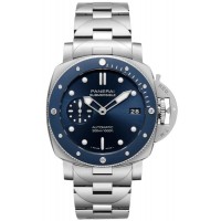 Réplique Montre Panerai Submersible Blu Notte automatique pour homme en acier avec cadran bleu PAM02068