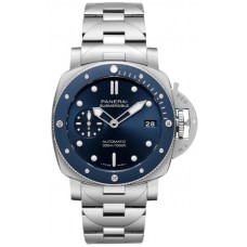 Réplique Montre Panerai Submersible Blu Notte automatique pour homme en acier avec cadran bleu PAM02068