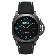 Réplique Montre Panerai Luminor Marina pour homme avec cadran noir et bracelet en nylon PAM02661