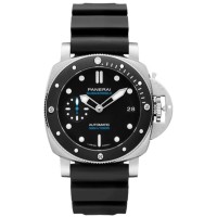 Réplique Montre Panerai Submersible pour homme avec cadran noir et bracelet en caoutchouc PAM02683