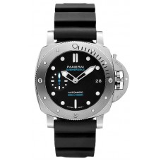 Réplique Montre Panerai Submersible pour homme avec cadran noir et bracelet en caoutchouc PAM02973