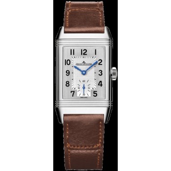 Réplique Jaeger LeCoultre Reverso Classic Monoface Petite Seconde Cadran Argent Bracelet Cuir Montre Unisexe Q2438522