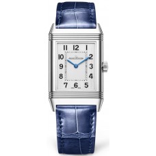 Réplique Montre Jaeger LeCoultre Reverso Classic avec cadran argenté et bracelet en cuir pour homme Q2518540