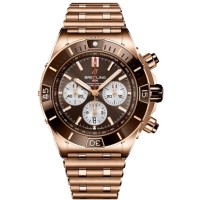 Réplique Montre Breitling Super Chronomat B01 44 en or rose 18 carats avec cadran marron pour homme RB0136E31Q1R1