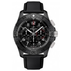 Réplique Breitling Avenger B01 Chronographe 44 Night Mission Chronographe Cadran noir Bracelet en cuir Montre pour homme SB0147101B1X1