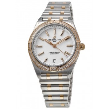 Réplique Breitling Chronomat Automatique 36 Or Rose &amp; Montre Femme Acier Diamant U10380591A2U1