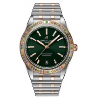 Réplique Montre pour femme Breitling Chronomat Automatic 36 South Sea Green Dial, or rose 18 carats et acier inoxydable U10380611L1U1