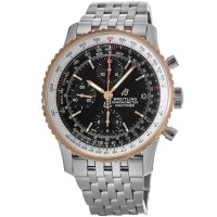 Réplique Breitling Navitimer 1 Chronographe 41 Acier &amp; Montre pour homme en or rose et cadran noir U13324211B1A1-PO