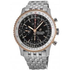 Réplique Breitling Navitimer 1 Chronographe 41 Acier &amp; Montre pour homme en or rose et cadran noir U13324211B1A1-PO