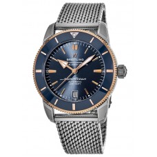 Réplique Breitling Superocean Heritage 42 cadran bleu or rose et amp; Montre Homme Acier UB2010161C1A1