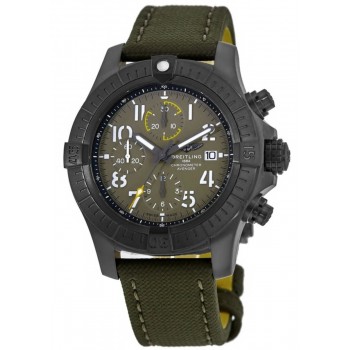 Réplique Montre Breitling Avenger Chronograph 45 Night Mission avec cadran vert et boîtier en titane pour homme V13317101L1X2