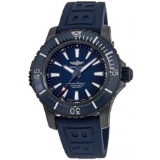 Réplique Montre Breitling Superocean Automatic 48 avec cadran bleu et bracelet en caoutchouc bleu pour homme V17369161C1S1