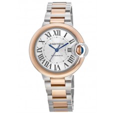 Réplique Cartier Ballon Bleu 36 mm en or rose 18 carats etamp; Montre Femme Acier W2BB0033