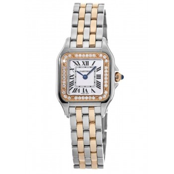 Réplique Cartier Panthère de Cartier Petite montre pour femme en acier et or rose 18 carats W3PN0006