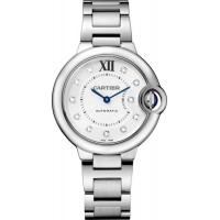 Réplique Montre pour femme Cartier Ballon Bleu 33 mm en acier avec cadran diamant argenté W4BB0021