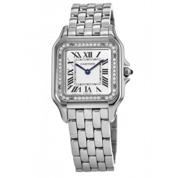 Réplique Montre Cartier Panthère de Cartier en acier diamant moyen pour femme W4PN0008