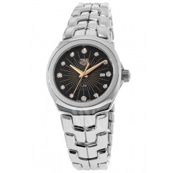 Réplique Montre pour femme Tag Heuer Link Quartz 32 mm cadran noir en acier inoxydable WBC131F.BA0649