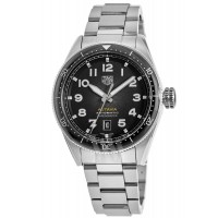 Réplique Montre pour homme Tag Heuer Autavia Calibre 5 chronomètre cadran noir en acier WBE5114.EB0173