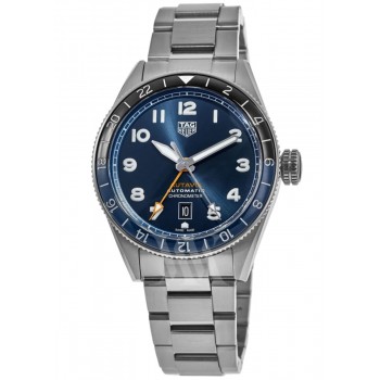 Réplique Montre pour homme Tag Heuer Autavia COSC GMT Batman en acier à cadran bleu WBE511A.BA0650