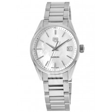 Réplique Montre pour femme Tag Heuer Carrera Quartz 36 mm avec cadran en nacre en acier WBK1311.BA0652