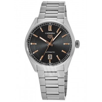 Réplique Montre pour homme Tag Heuer Carrera automatique en acier avec cadran noir et or rose WBN2113.BA0639