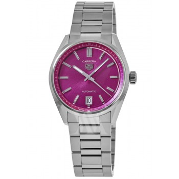 Réplique Montre pour femme Tag Heuer Carrera automatique 36 mm en acier avec cadran rose WBN2313.BA0001