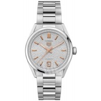 Réplique Montre pour femme Tag Heuer Carrera Date en acier avec cadran diamant argenté WBN231B.BA0001