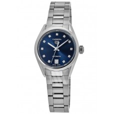 Réplique Montre pour femme Tag Heuer Carrera automatique en acier avec cadran bleu diamant WBN2413.BA0621