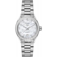 Réplique Montre pour femme Tag Heuer Carrera avec cadran en nacre et acier diamant WBN2414.BA0621